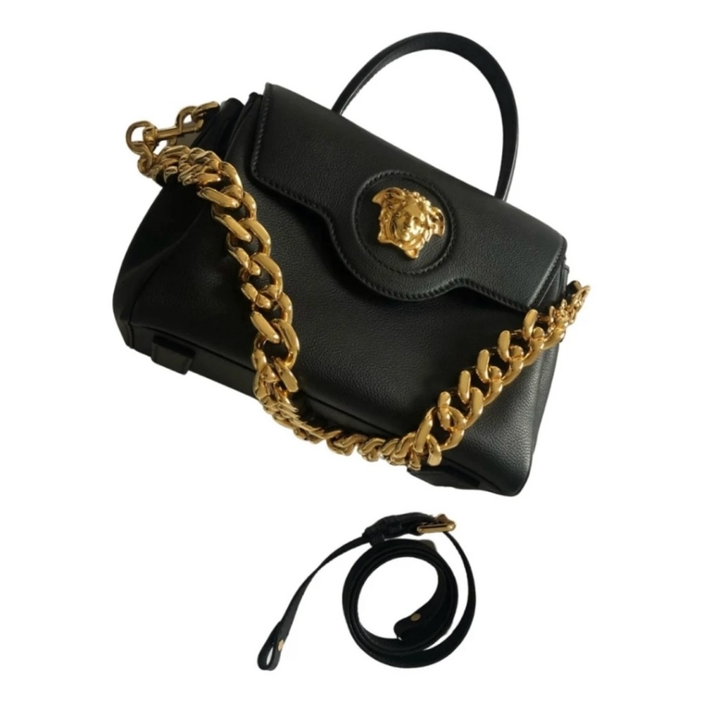 Versace Black and Gold Medusa Bag; comes with only black strap